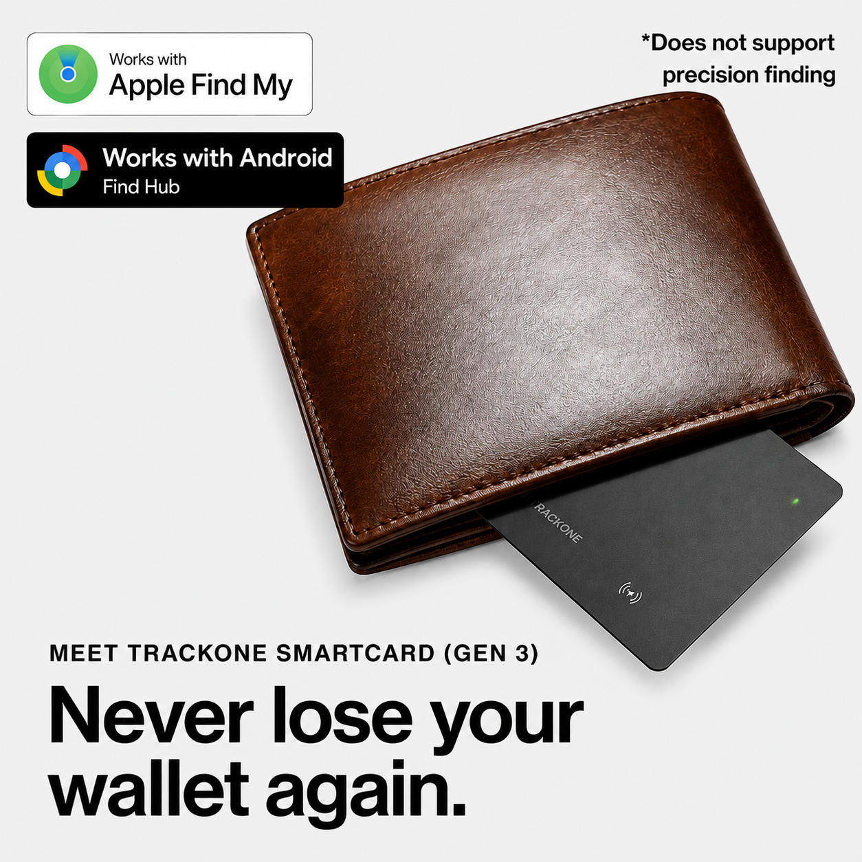 TrackOne: Smart tracking. Wallet-thin design.