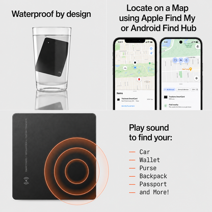 TrackOne: Smart tracking. Wallet-thin design.