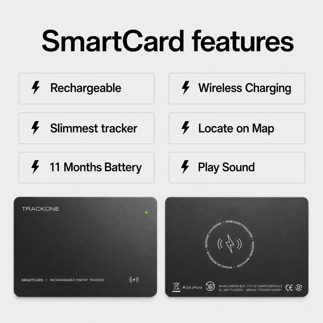TrackOne: Smart tracking. Wallet-thin design.